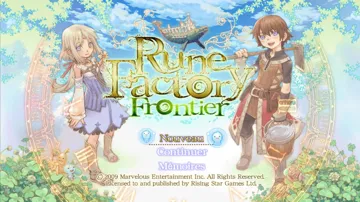 Rune Factory- Frontier screen shot title
